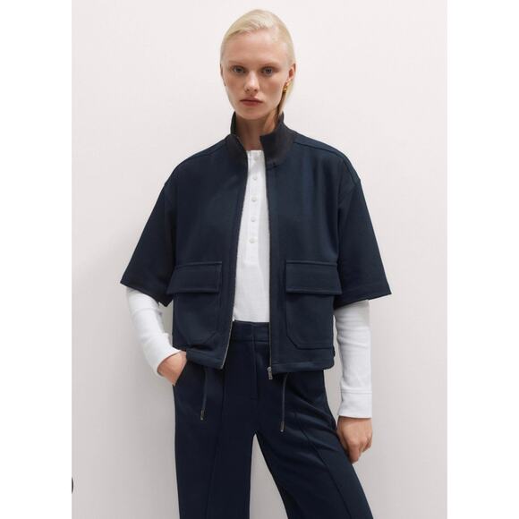 ME+EM Navy Luxe Travel Tailoring Layering Jacket Man Pant Co-Ord Set 0 - Picture 3 of 16